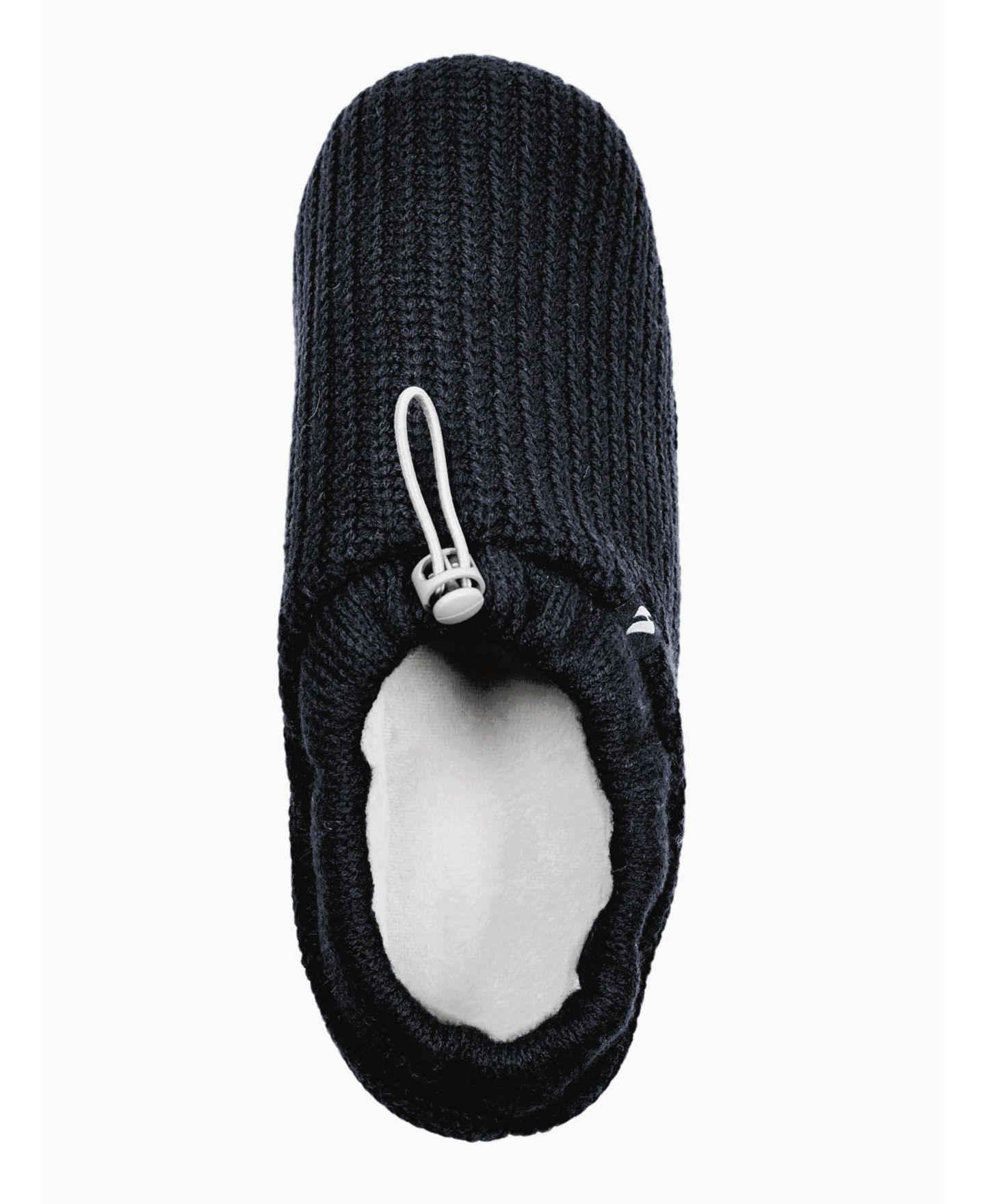 Мужские тапочки Heat Holders Noah Rib Knit Drawstring Slippers, цвет: Чёрный — фото 3