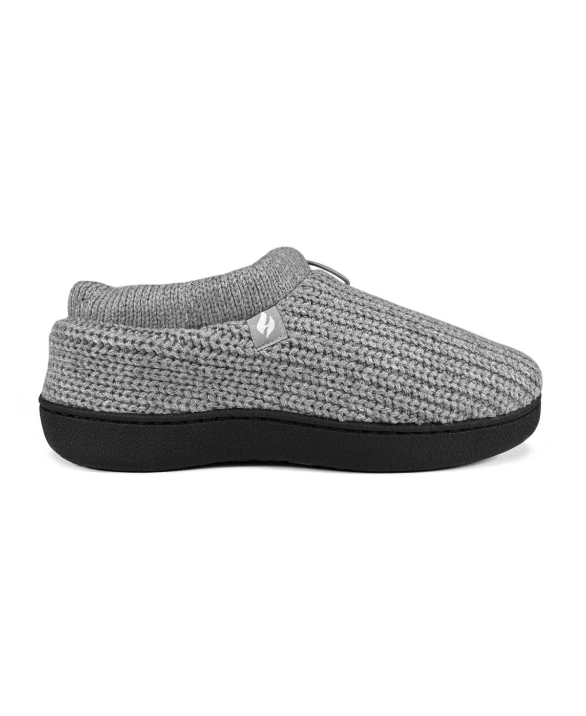 Heat Holders Men's Noah Rib Knit Drawstring Slippers In Gray