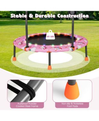 36 Inch Mini Trampoline with Colorful LED Lights and Bluetooth Speaker