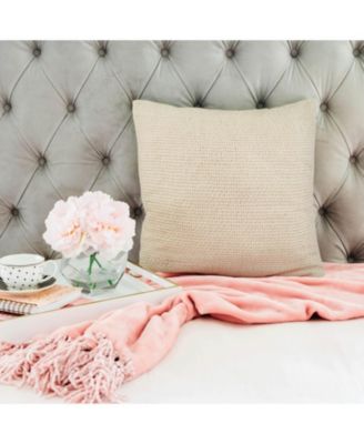 Madera Cross Weave Decorative Pillow Cover, 22" x 22"