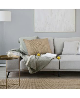 Madera Cross Weave Lumbar Throw Pillow Covers, 14"x 20", Set of 2