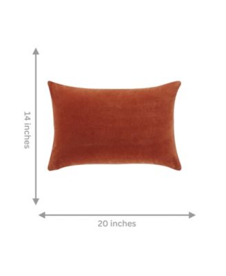 Stella Plush Velvet Lumbar Throw Pillow Covers, 14"x 20", Set of 2