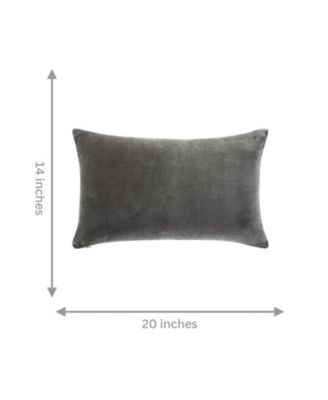 Stella Plush Velvet Lumbar Throw Pillow Covers, 14"x 20", Set of 2