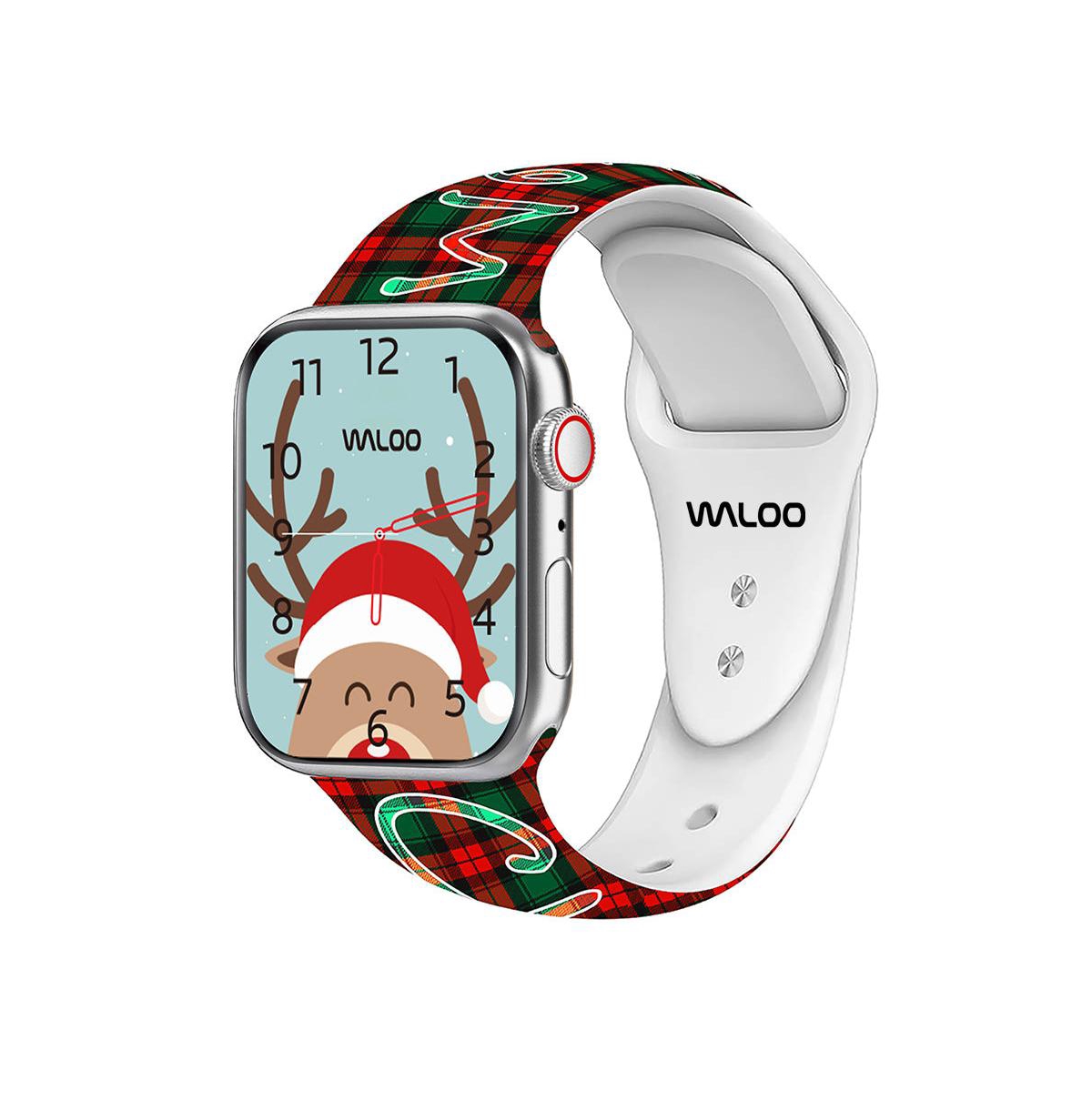 Christmas Inspired Silicone Band For Apple Watch - Plaid merry christmas