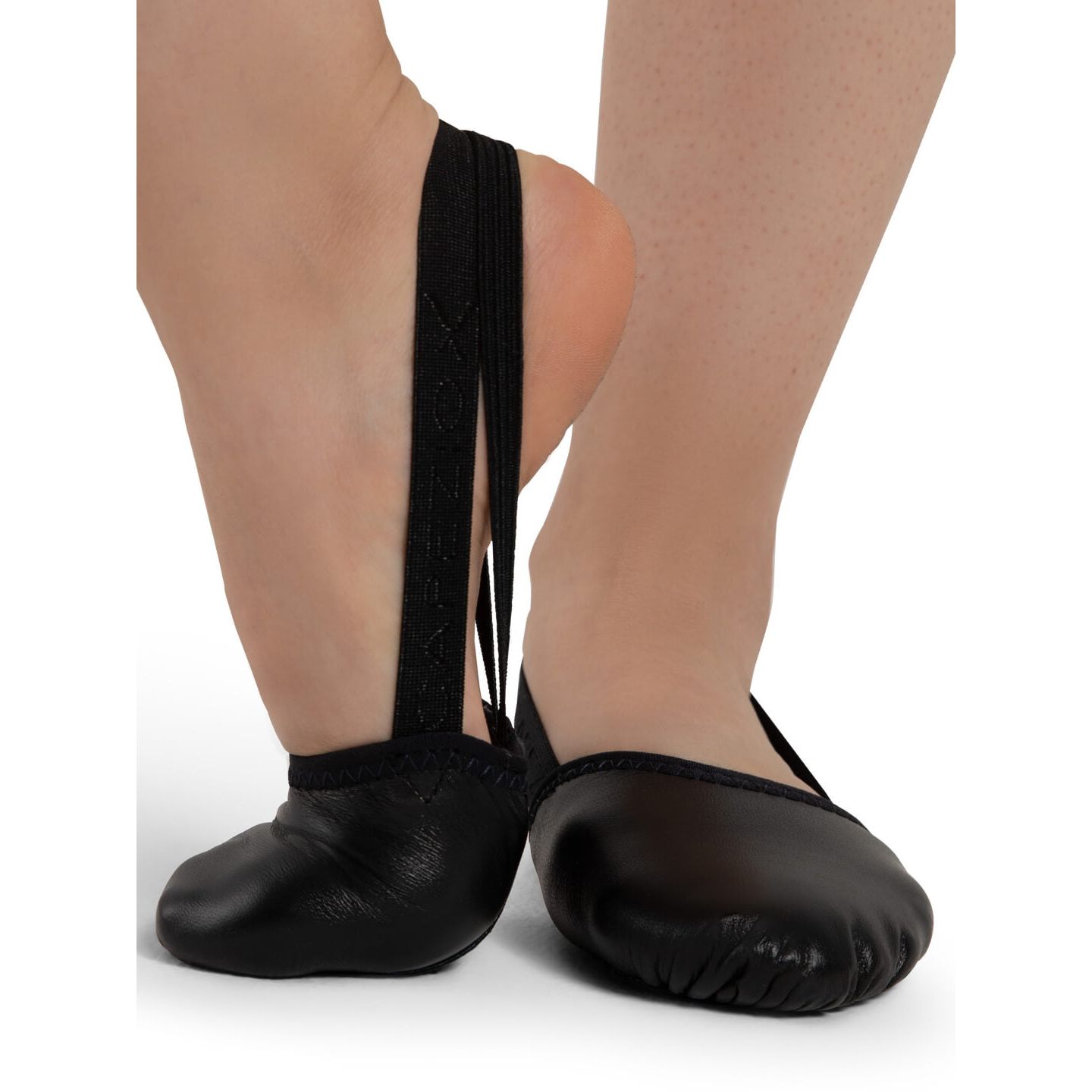 Женские кожаные балетки Capezio Pirouette II, цвет: Чёрный — фото 4