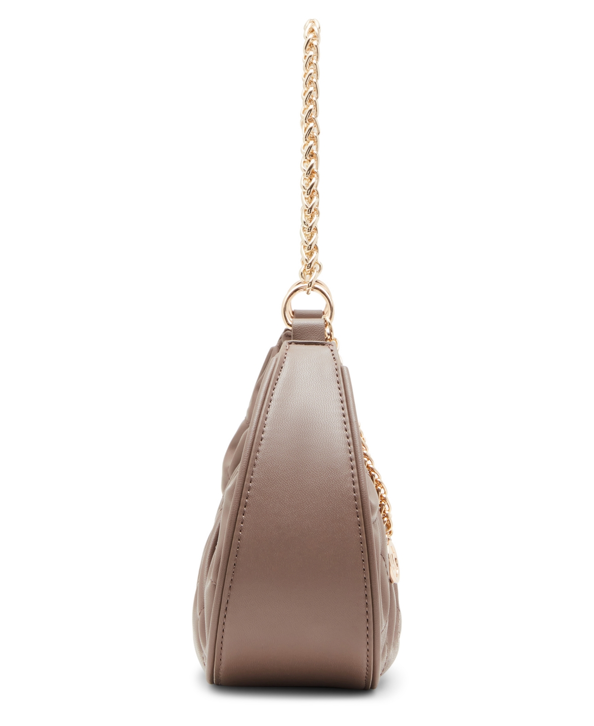 Anne Klein Stitched Quilted Crescent Small Shoulder Bag