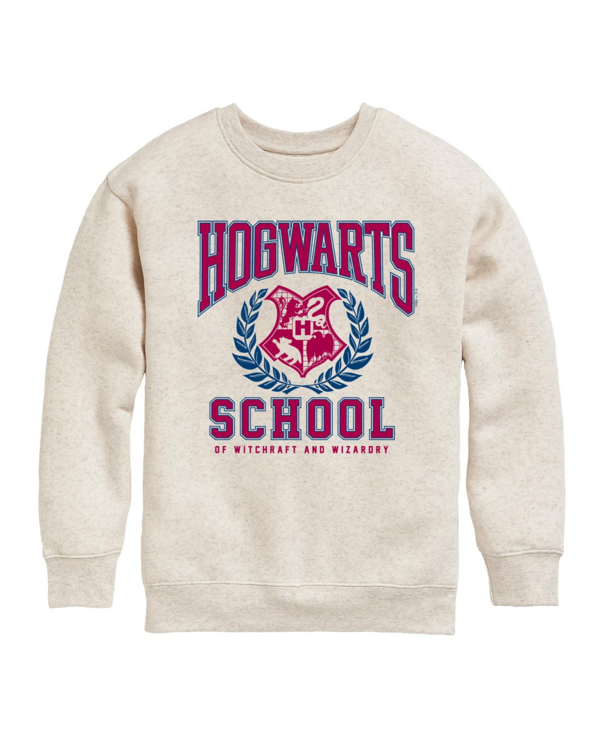 Shop Harry Potter Big Girls Hogwarts Graphic Raglan Top In Beige,khaki
