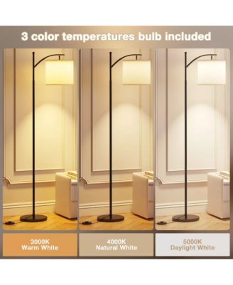 Metal Arc Floor Lamp with 3 Color Temperatures LED Bulb