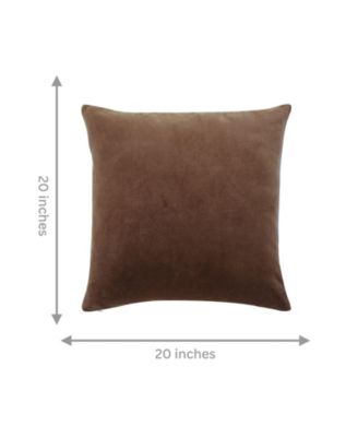 Stella Plush Velvet Decorative Pillow Cover, 20" x 20"