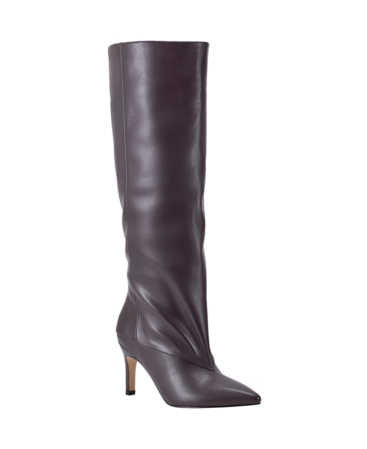 Marc Fisher Ltd Gentle Pointed Toe Knee High Boot In Dark Red Leather