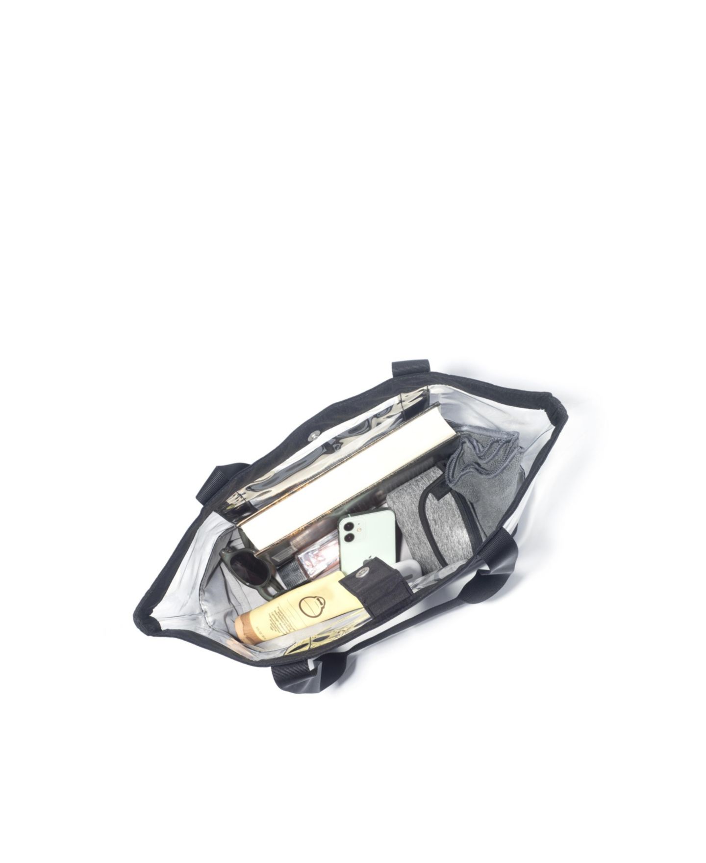 Женская сумка Baggallini Carry Away Clear Pouch Tote, цвет: Чёрный — фото 3