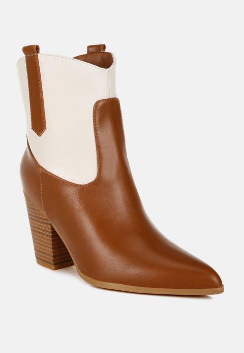 Женские ботинки London Rag Gallops Two Tone Cowboy, цвет: Бежевый / Хаки