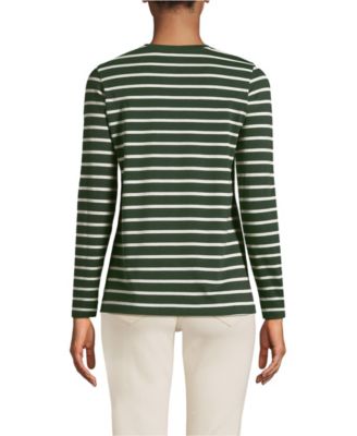 Women's Relaxed Supima Cotton Long Sleeve Crew Neck T-Shirt