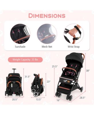 Lightweight Stroller Aluminium Frame with Net for Travel 15 lbs