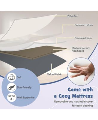 Baby Bassinet Bedside Sleeper with 6-Level Adjustable Height