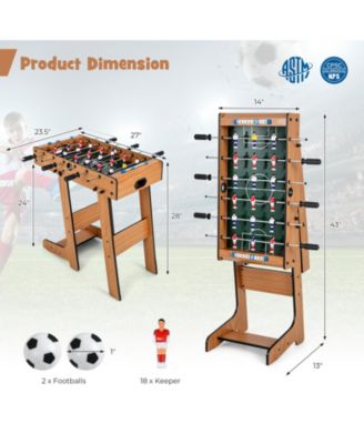 Space Saving Table Football with Durable Handle and 2 Footballs