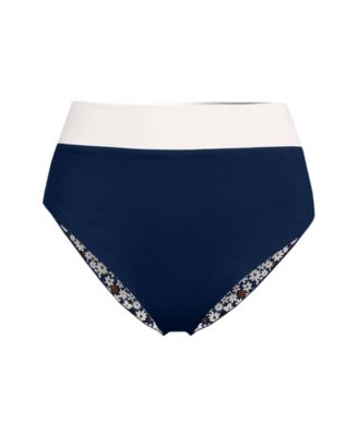 Women's Reversible Ultra High Leg High Waisted Bikini Swim Bottoms