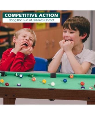 36" Mini Tabletop Pool Table, Compact Billiards Game Set w/Accessories for Family Parties & Game Rooms