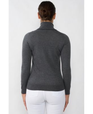 Women's 100% Cashmere Turtleneck Sweater | Tissue Weight Cashmere Sweaters