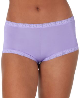 Lace Trim Microfiber Boyshort Underwear 40760