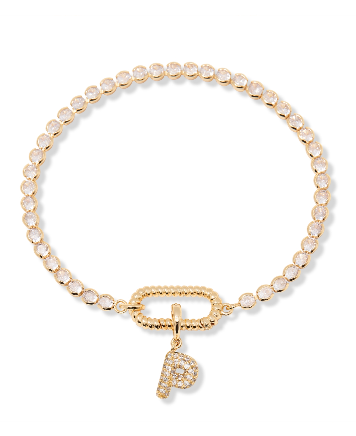 Brook & York Petra Initial Tennis Bracelet In Letter P