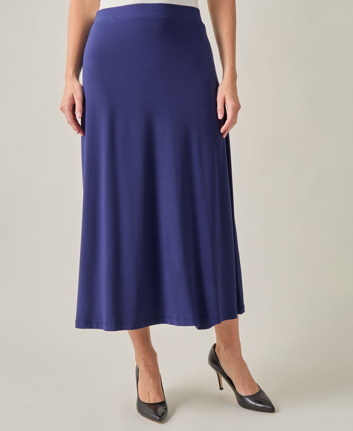 Women's Pull-On A-Line Maxi Skirt - Kasper Navy