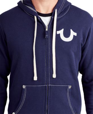 Men's Classic Logo Zip Up Drawstring Hoodie