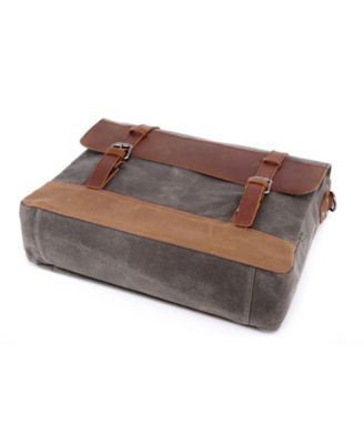 Stone Creek Waxed Canvas Large Messenger Bag