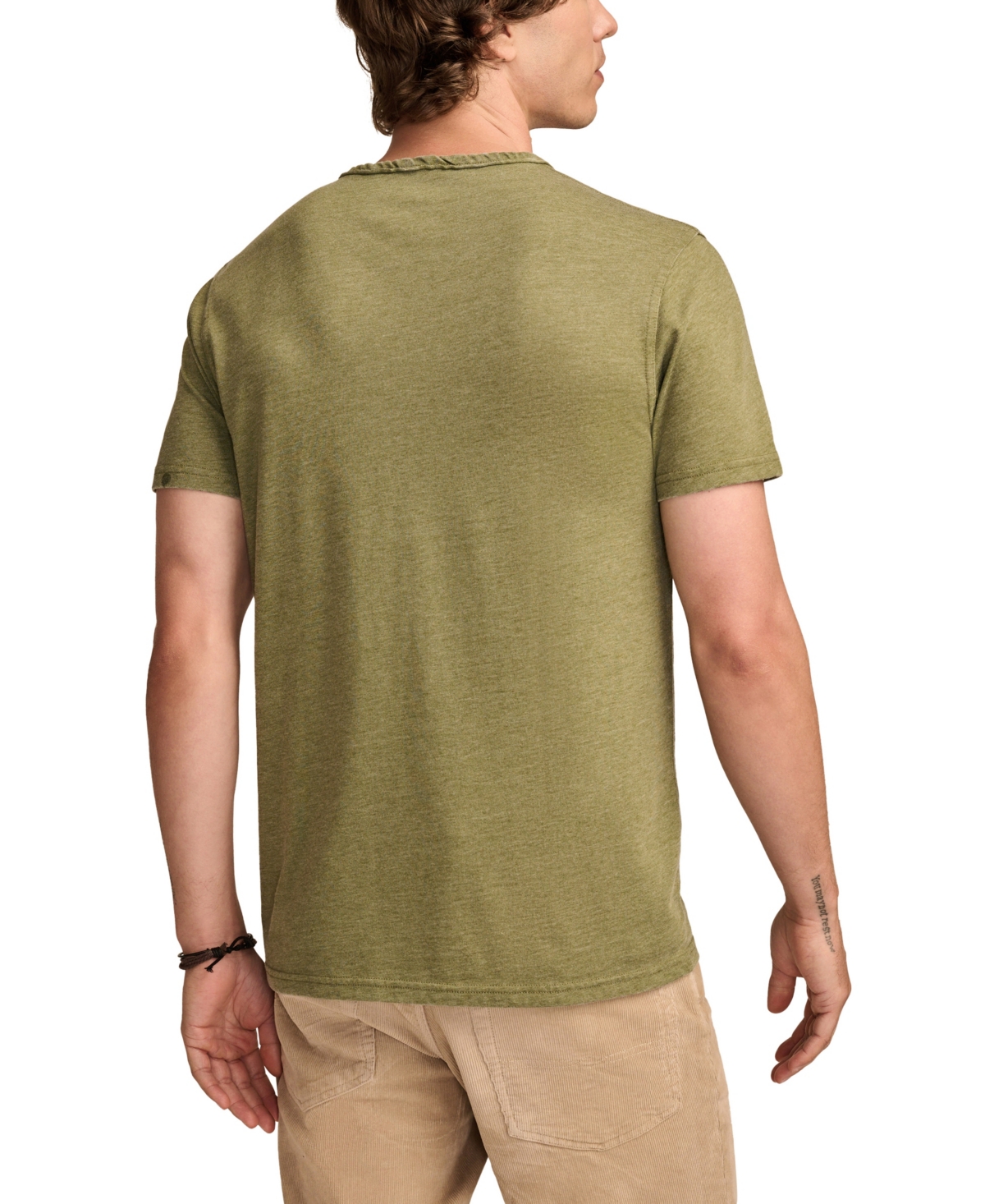 Lucky Brand Men's Venice Burnout Notch Neck Tee T-shirts