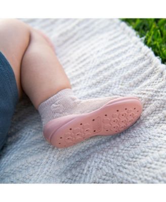 Toddler First Walk Sock Shoes - Cable Brandy Rose