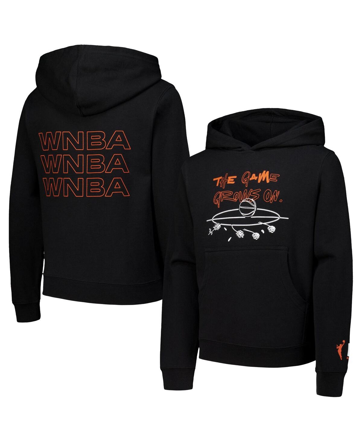 Round21 Big Boys And Girls Black Wnba Go Team Pullover Hoodie In Black