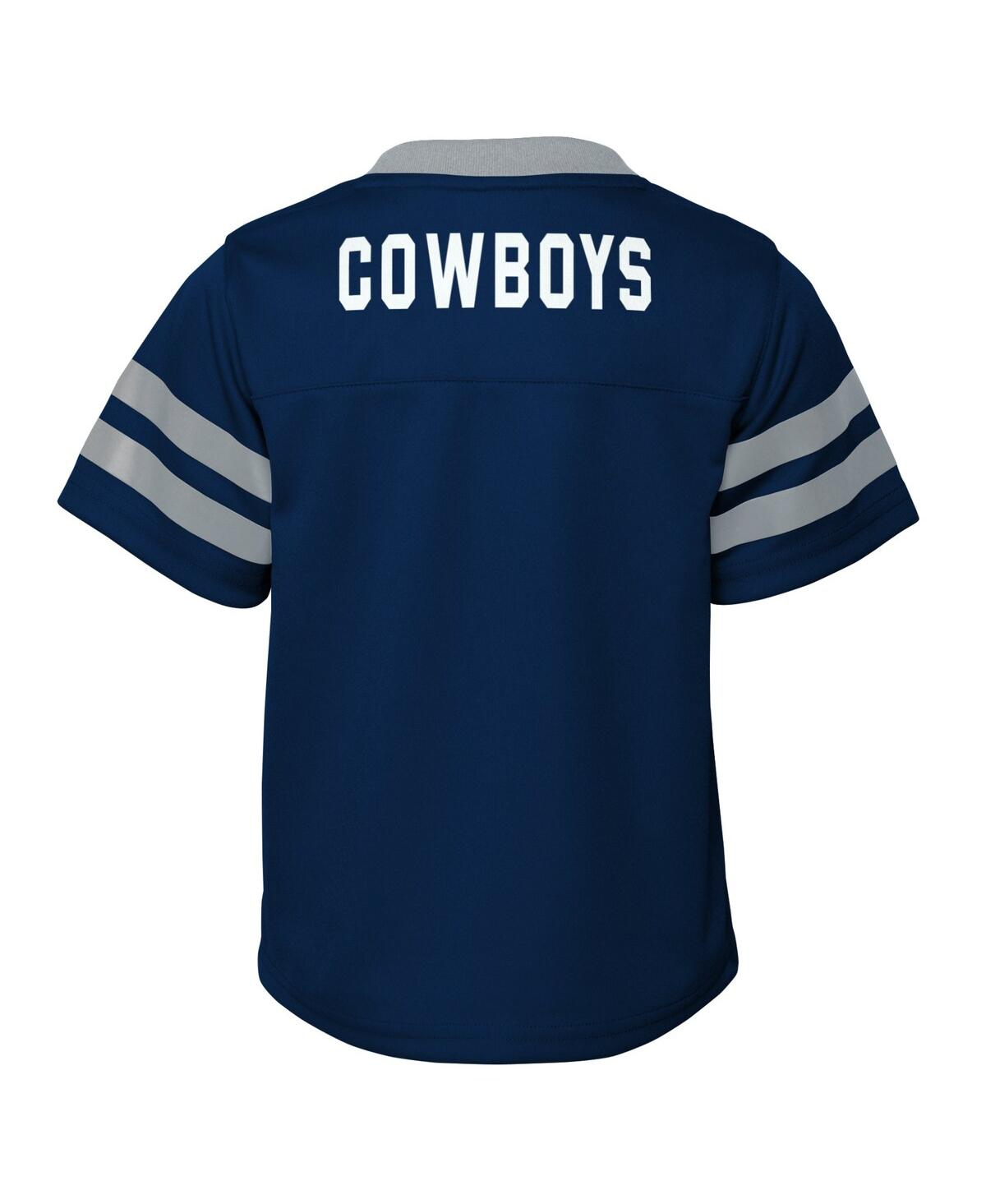 Outerstuff Toddler Navy/heather Gray Dallas Cowboys Red Zone Jersey Pants Set In Navy,heather Gray
