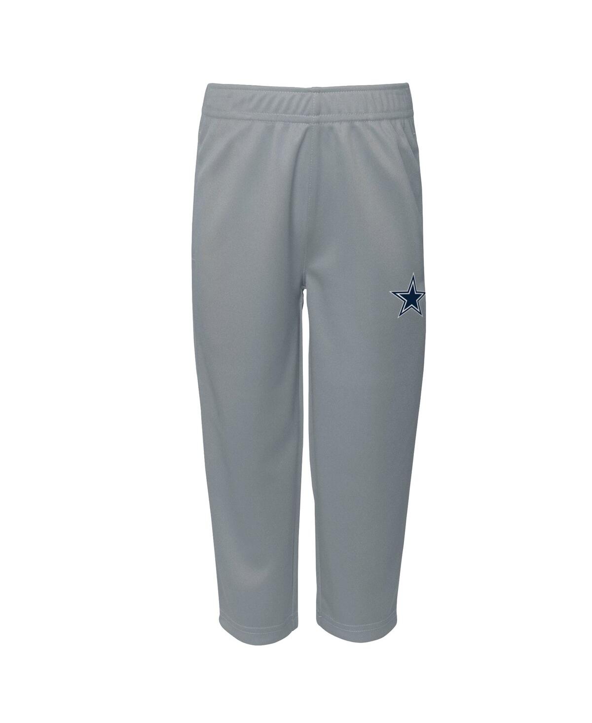 Outerstuff Toddler Navy/heather Gray Dallas Cowboys Red Zone Jersey Pants Set In Navy,heather Gray