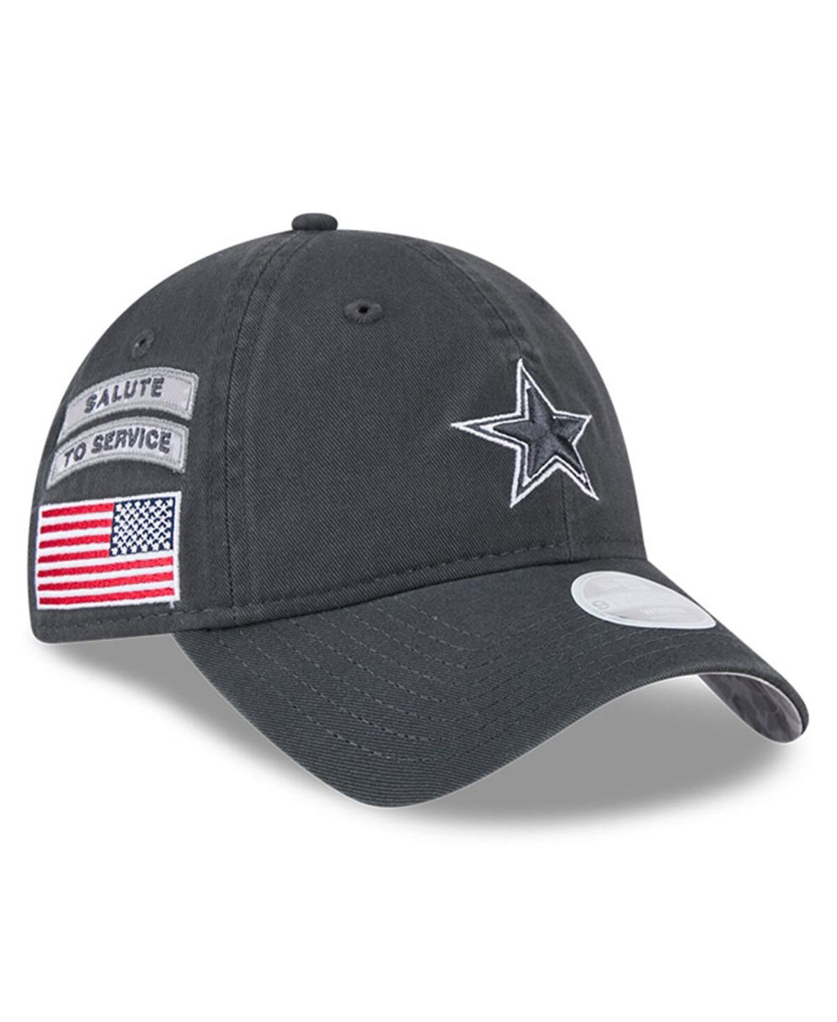 Shop New Era Women's Graphite Dallas Cowboys 2024 Salute To Service 9twenty Adjustable Hat