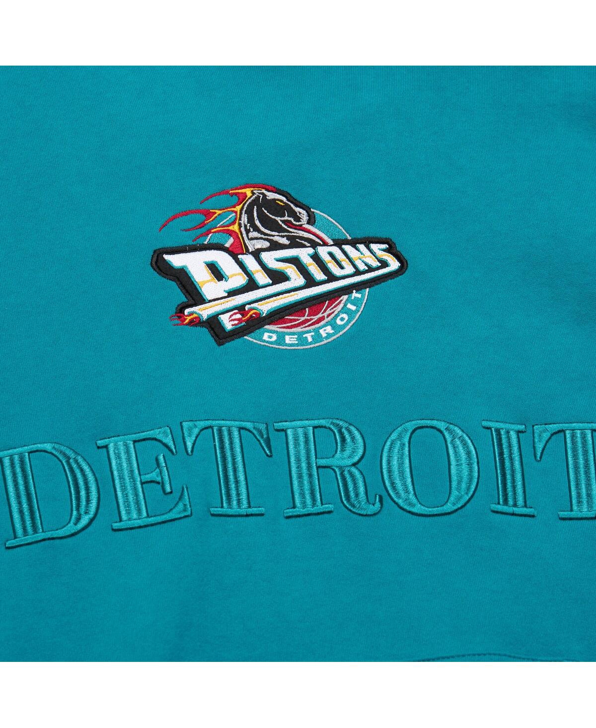 Mitchell & Ness Men's Teal Detroit Pistons Hardwood Classics Team Og 3.0 Pullover Hoodie In Teal