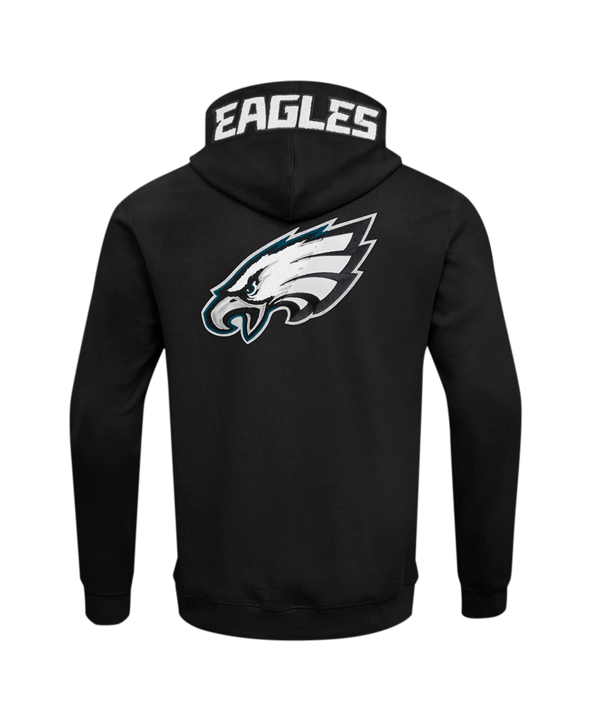 Pro Standard Men'sPhiladelphia Eagles Split Logo Double Knit Full-Zip Hoodie - Black