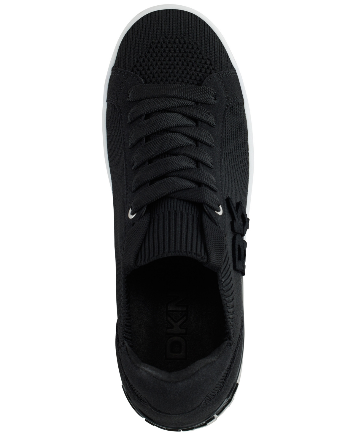 Shop Dkny Women's Mallory Lace-up Sneakers In Black
