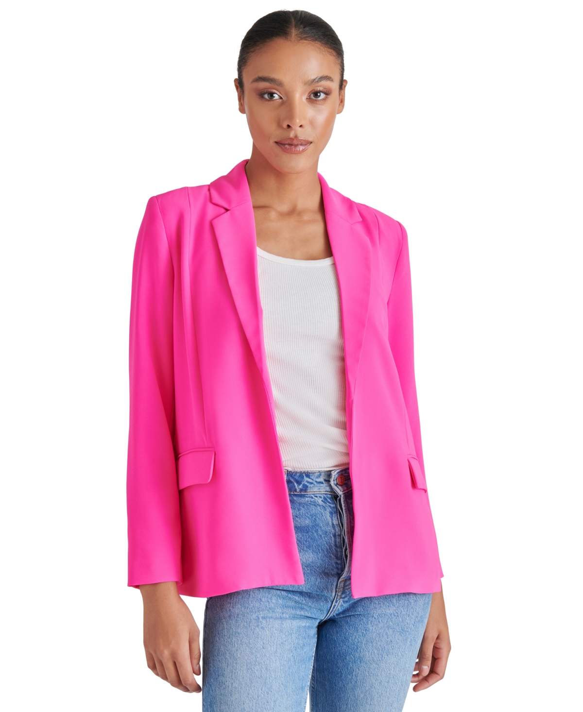 Steve Madden Women's Payton Open-Front Long-Sleeve Blazer