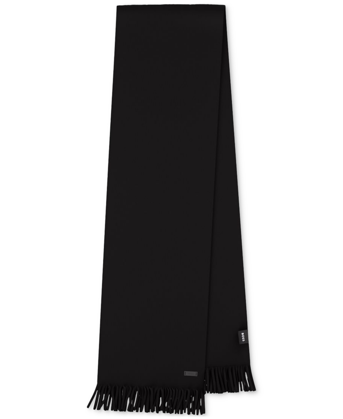 HUGO BOSS HUGO MEN'S ALBAS WOOL RASCHEL FRINGED 67" SCARF 