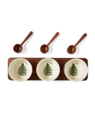 Christmas Tree Tartan 7-Piece Condiment Set