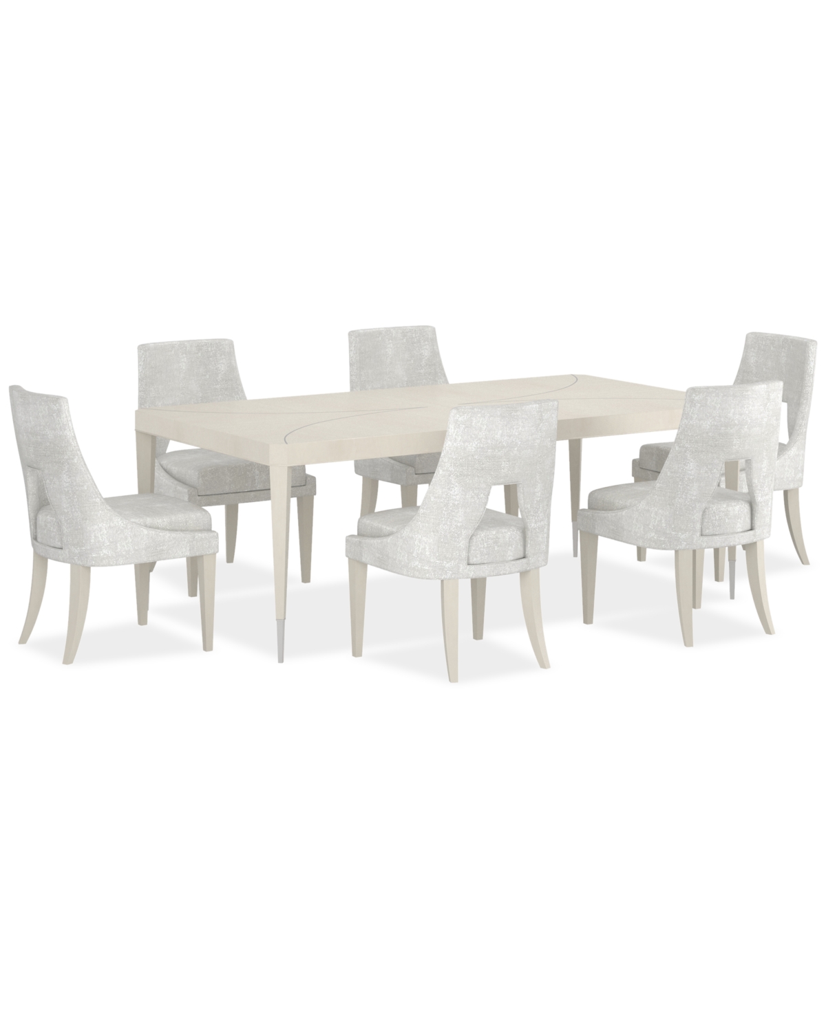 Macy's Mezzanine 7-pc. Dining Set (rectangular Table & 6 Side Chairs) In No Color