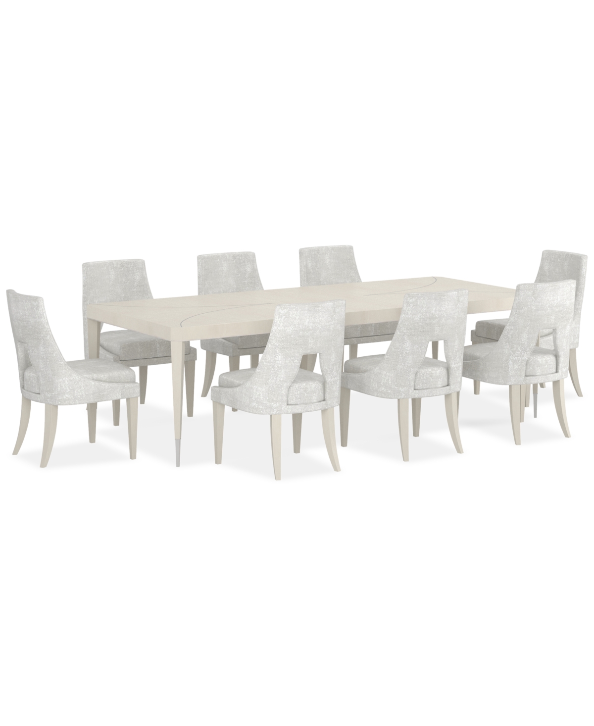 Macy's Mezzanine 9-pc. Dining Set (rectangular Table & 8 Side Chairs) In No Color