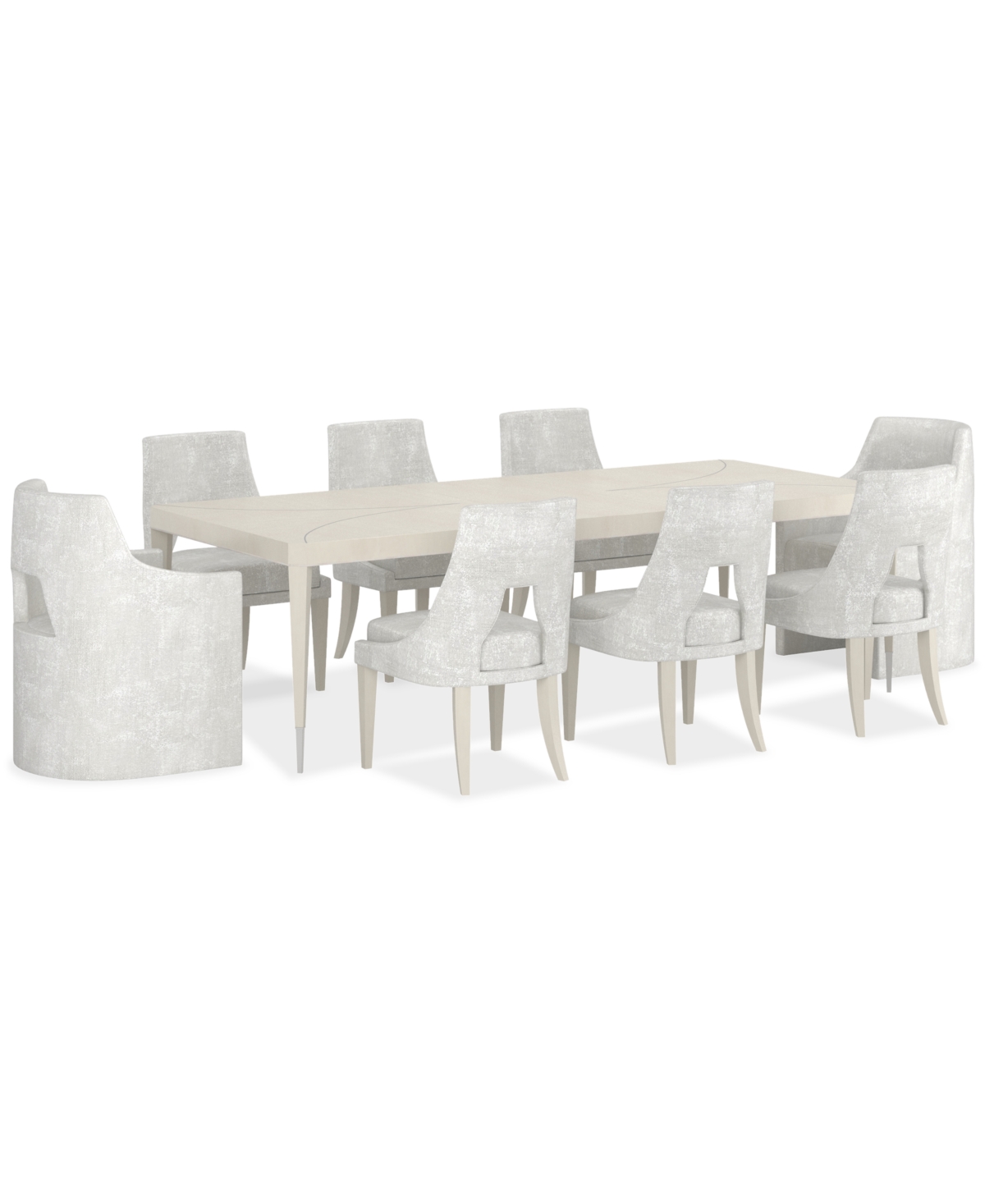Macy's Mezzanine 9-pc. Dining Set (rectangular Table, 6 Side Chairs & 2 Arm Chairs) In No Color