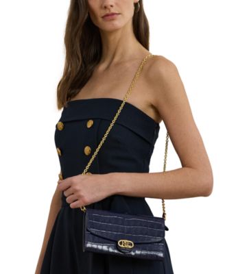 Adair Croc-Embossed Leather Small Crossbody