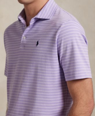 Men's Classic-Fit Striped Soft Cotton Polo Shirt