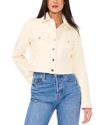 Women's Faux-Leather Cropped Jacket