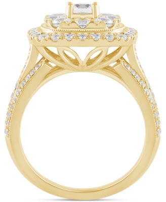 Diamond Cluster Engagement Ring (2 ct. t.w.) in 14k Yellow Gold