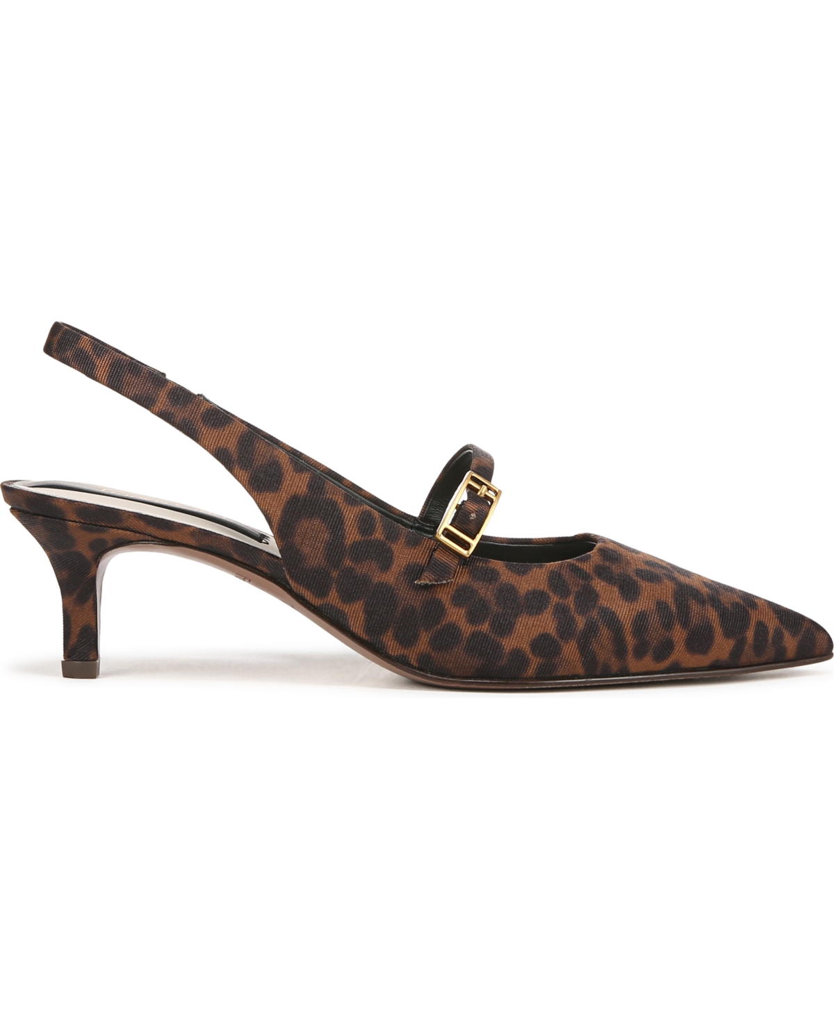 Franco Sarto Women's Khloe Pointed Toe Slingback Pumps In Multi Tan Leopard Print Fabric