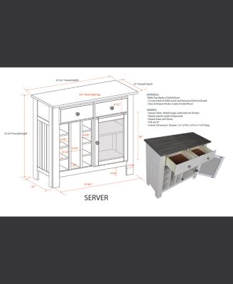 Gwinn Buffet Storage Cabinet with Wine Rack, White
