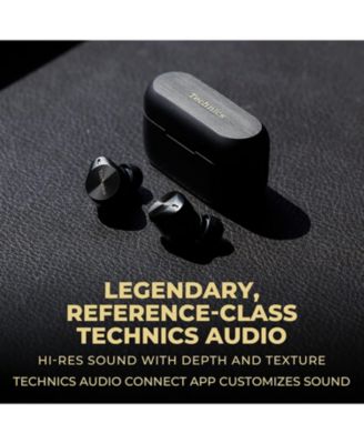 Technics Premium Hi-Fi True Wireless Bluetooth Earbuds with Advanced Noise Cancelling, 3 Device Multipoint Connectivity, Wireless Charging, Hi-Res Audio + Enhanced Calling - EAH-AZ80-K (Black